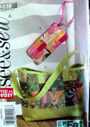 4839 FAT QUARTERS ECONO EZ HANDLE HANDBAG 2 SZS PATTERN